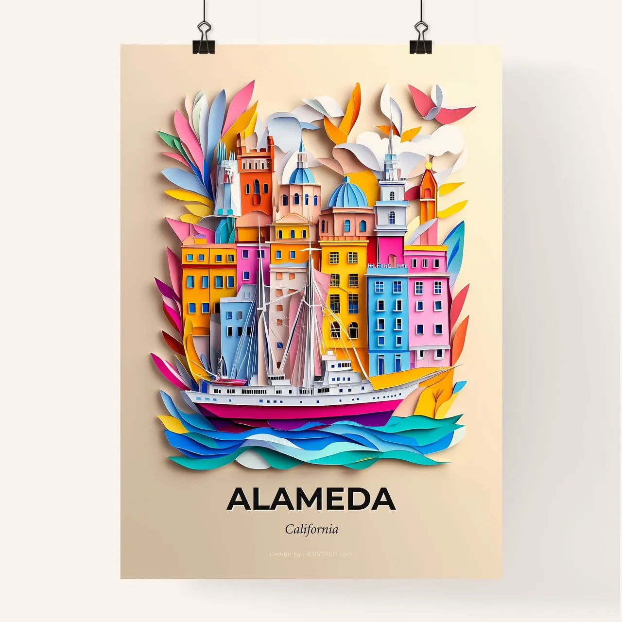 Vivid Alameda, California, Colorful Poster