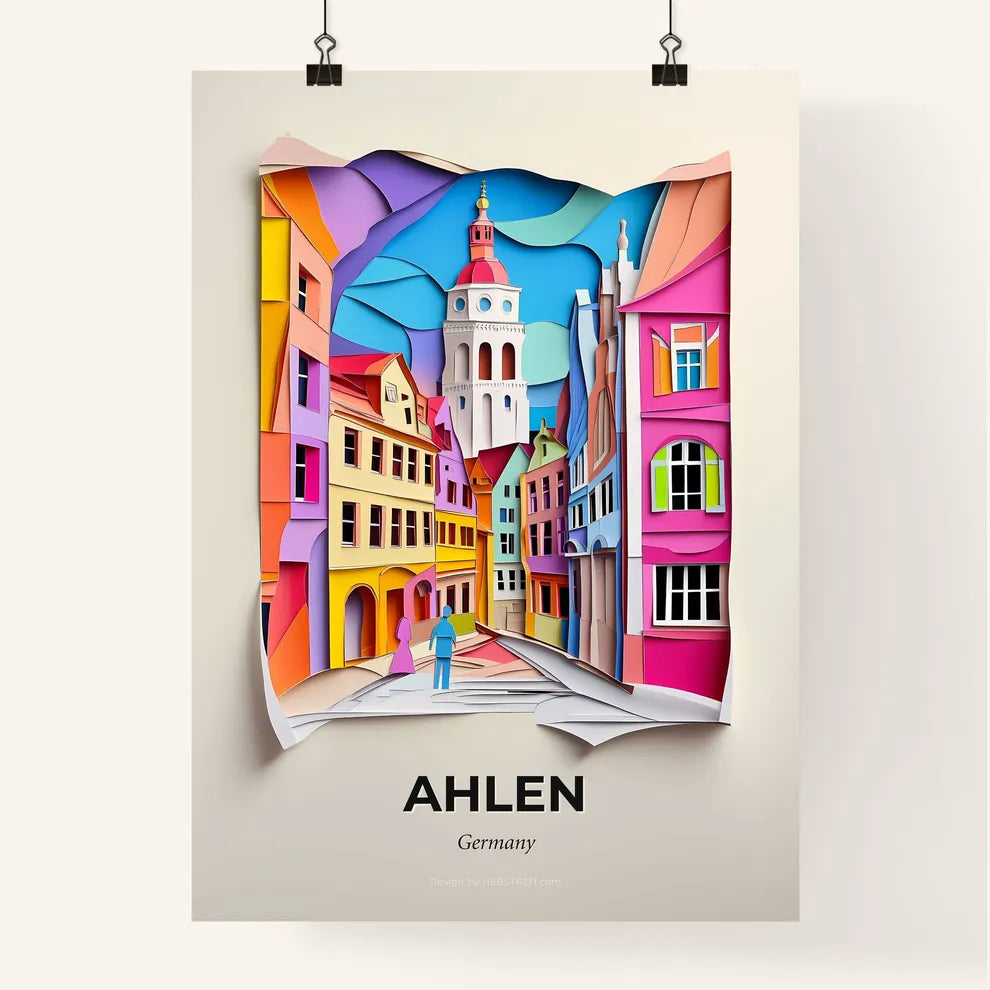 Vivid Ahlen, Germany, Colorful Poster