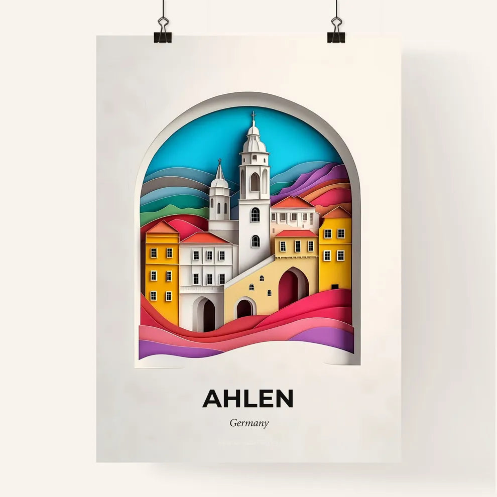Vivid Ahlen, Germany, Colorful Poster