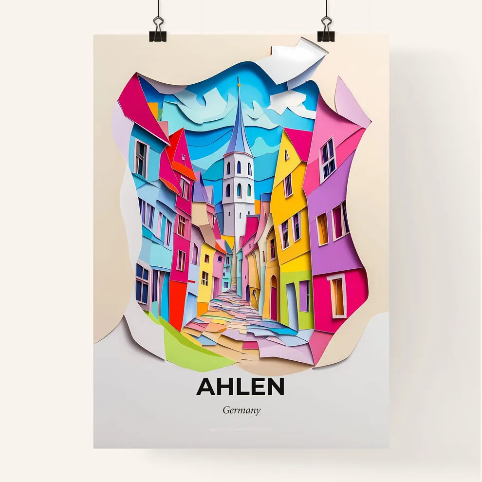 Vivid Ahlen, Germany, Colorful Poster