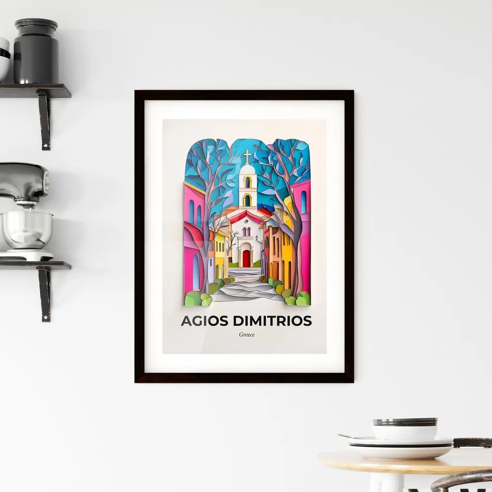 Vivid Agios Dimitrios, Greece, Framed Wall Art