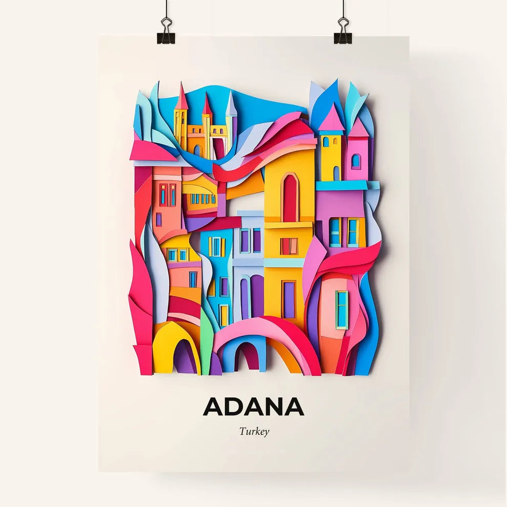 Vivid Adana, Turkey, Colorful Poster