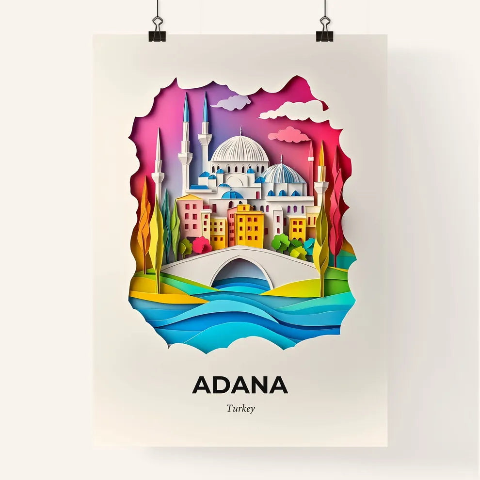 Vivid Adana, Turkey, Colorful Poster