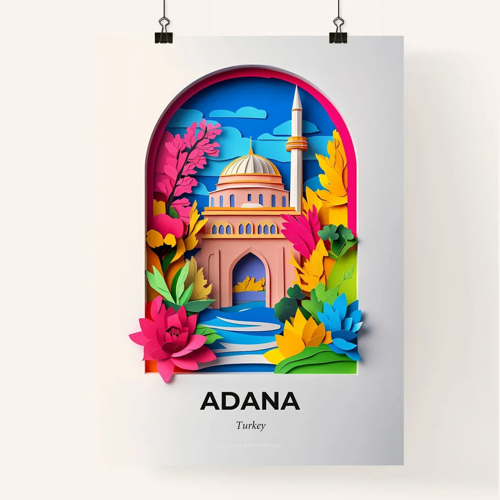 Vivid Adana, Turkey, Colorful Poster