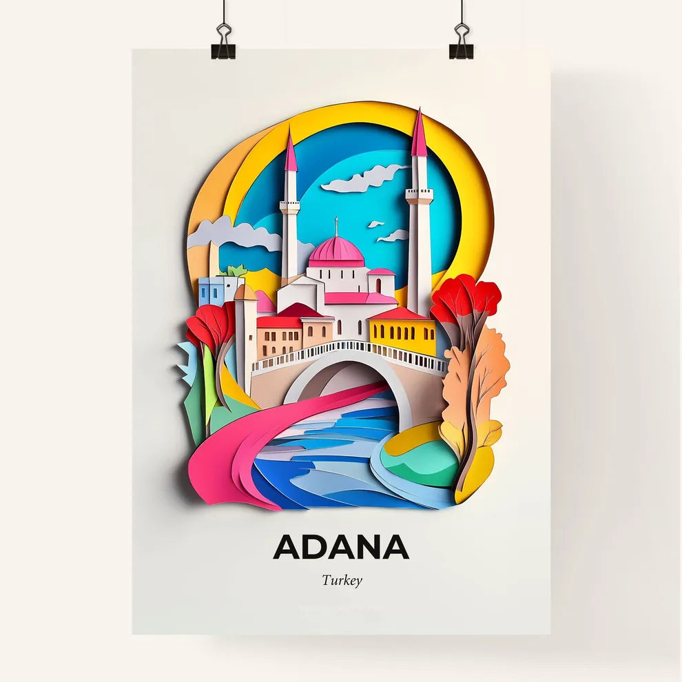 Vivid Adana, Turkey, Colorful Poster