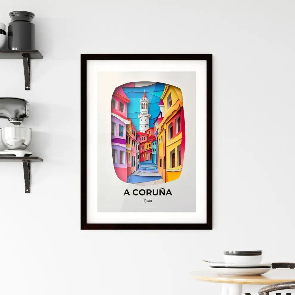 Vivid A Coruña, Spain, Framed Wall Art