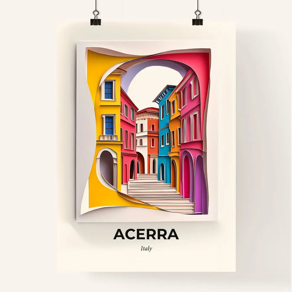 Vivid Acerra, Italy, Colorful Poster