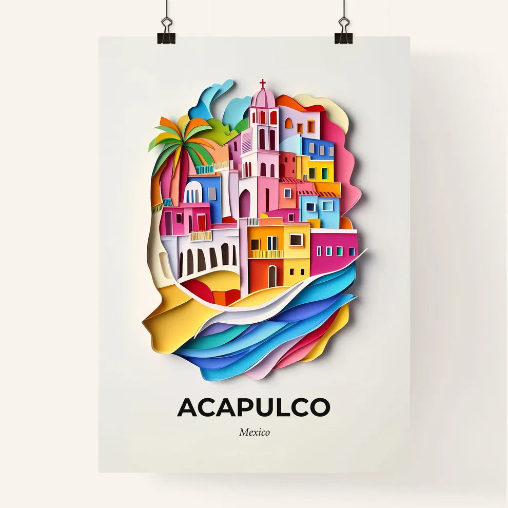 Vivid Acapulco, Mexico, Colorful Poster