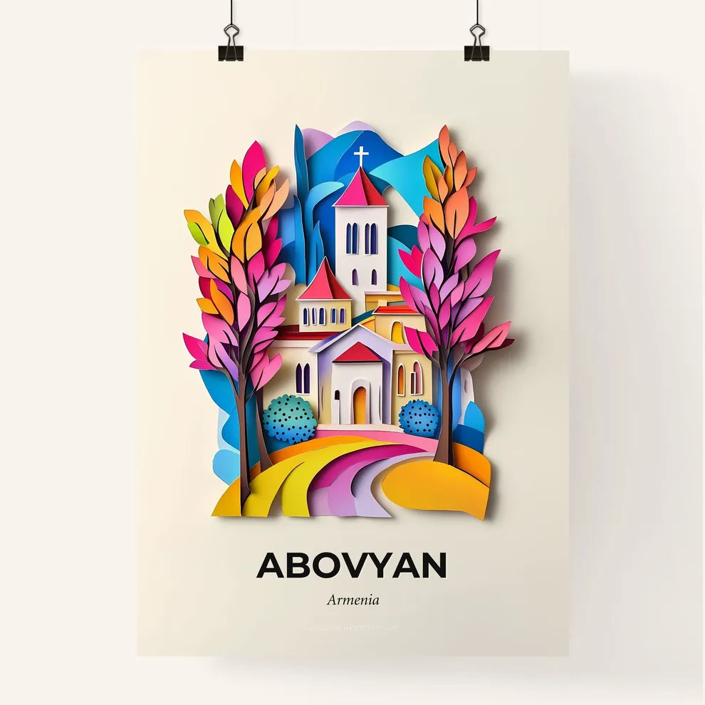 Vivid Abovyan, Armenia, Colorful Poster