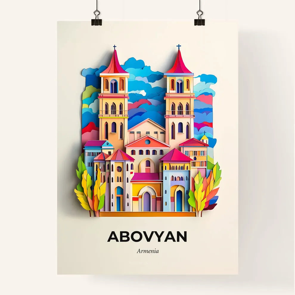 Vivid Abovyan, Armenia, Colorful Poster