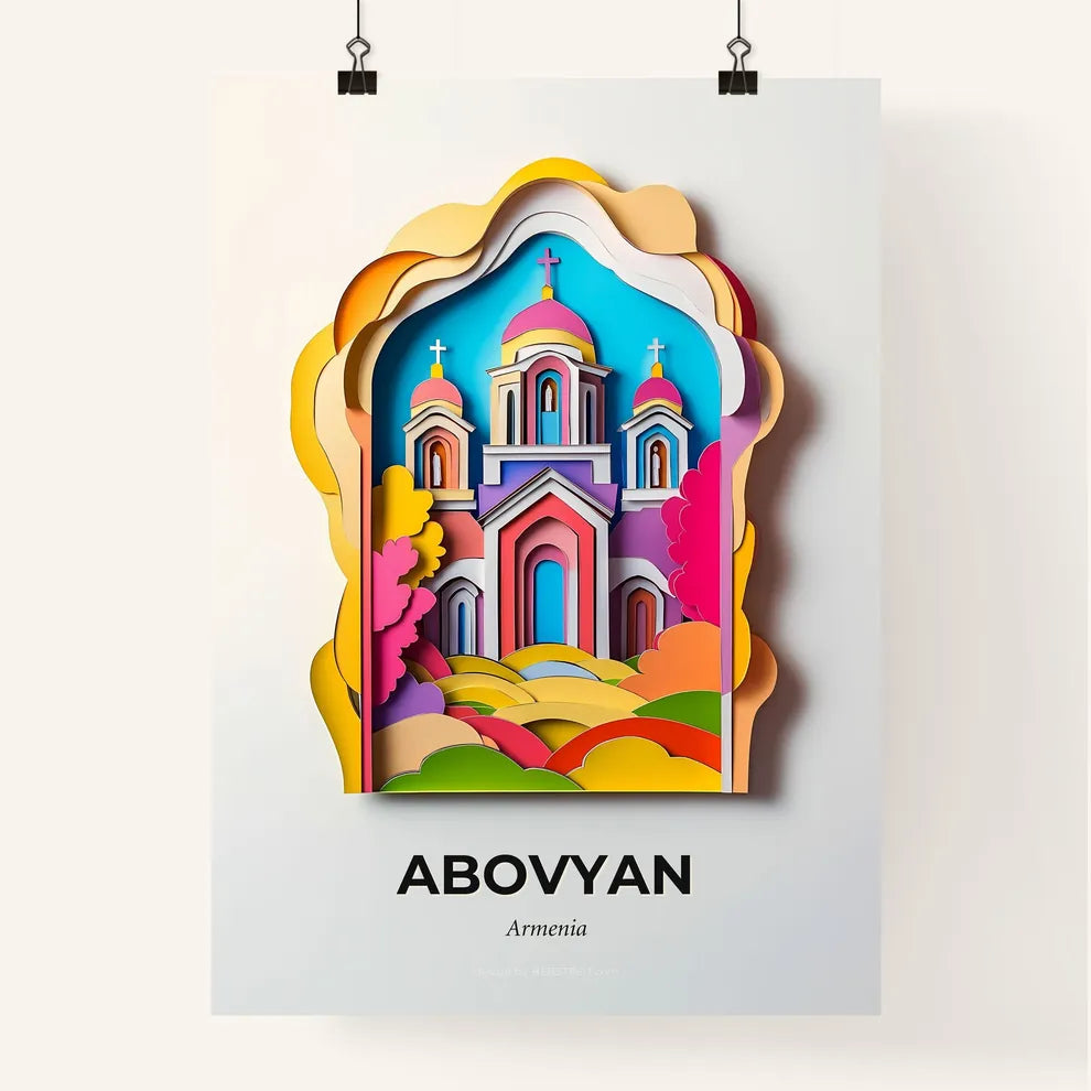 Vivid Abovyan, Armenia, Colorful Poster