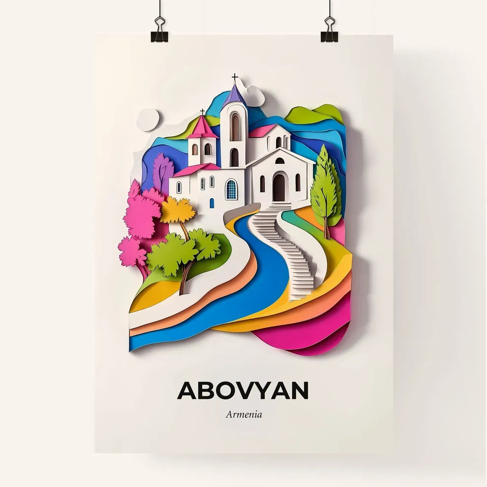 Vivid Abovyan, Armenia, Colorful Poster