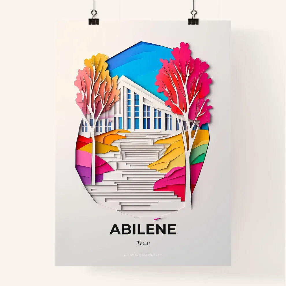 Vivid Abilene, Texas, Colorful Poster