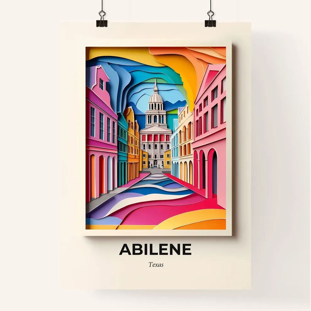 Vivid Abilene, Texas, Colorful Poster