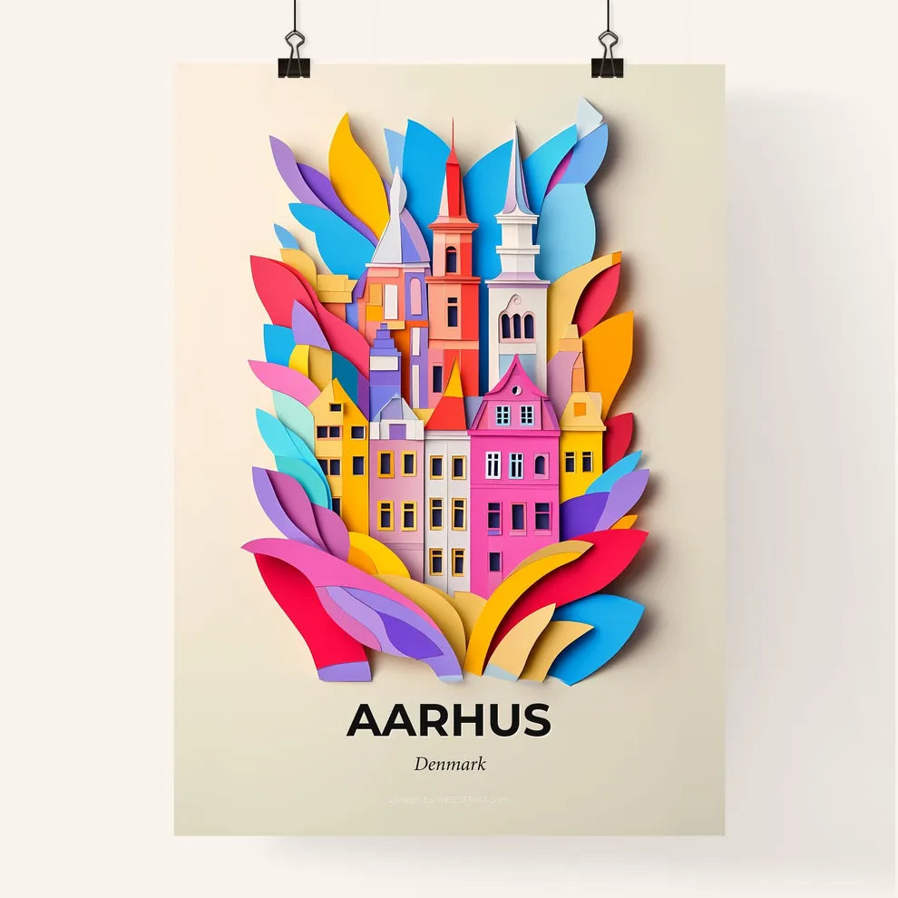 Vivid Aarhus, Denmark, Colorful Poster