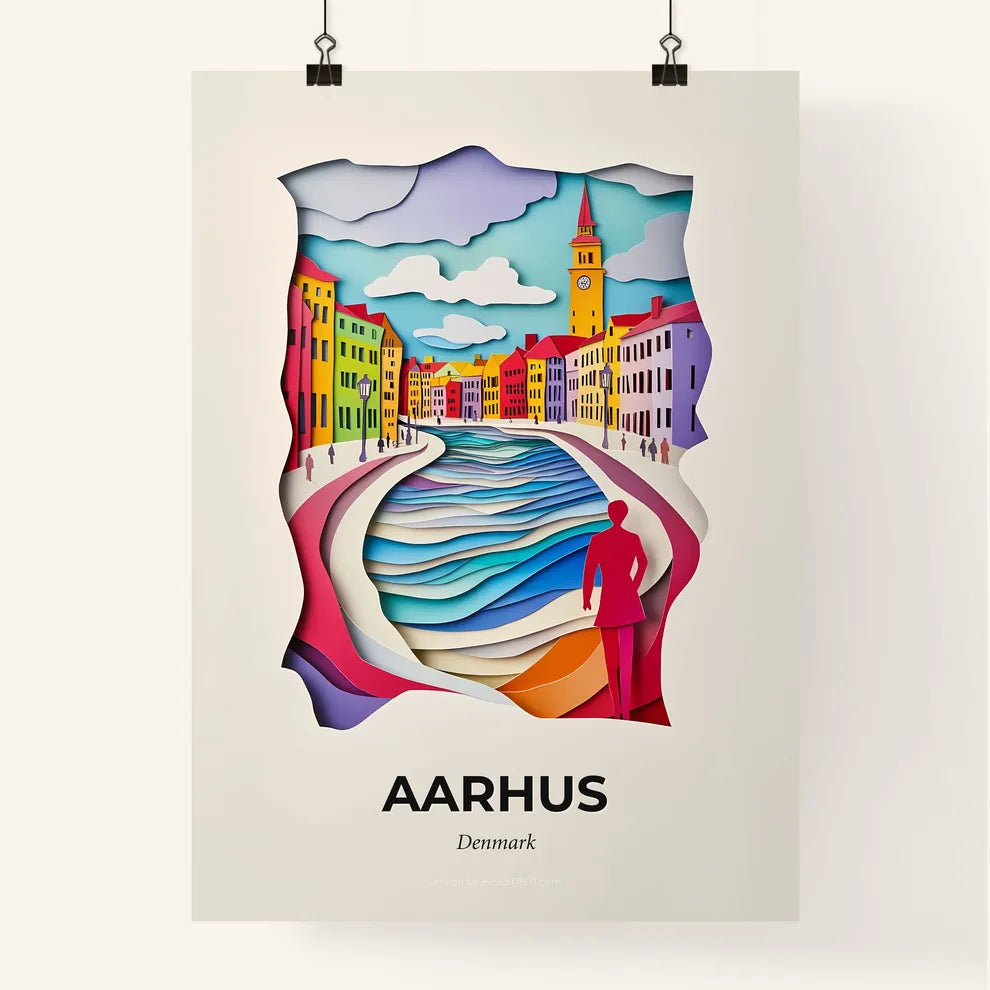 Vivid Aarhus, Denmark, Colorful Poster