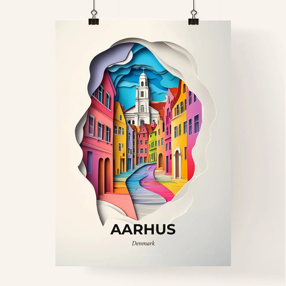 Vivid Aarhus, Denmark, Colorful Poster