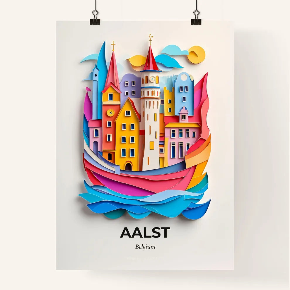 Vivid Aalst , Belgium, Colorful Poster