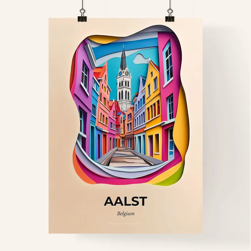 Vivid Aalst , Belgium, Colorful Poster