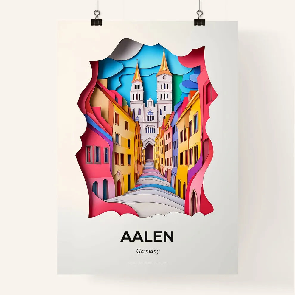 Vivid Aalen, Germany, Colorful Poster