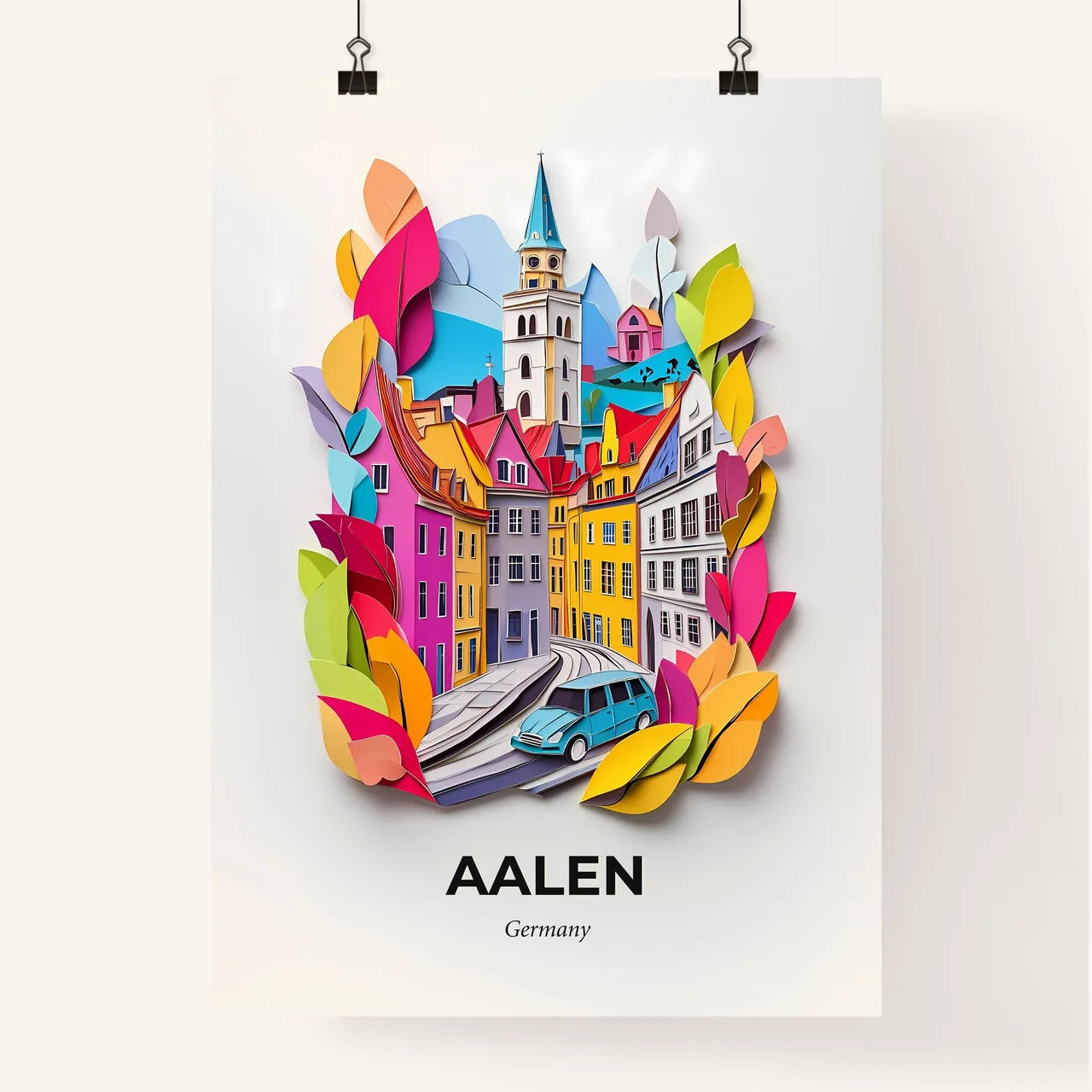 Vivid Aalen, Germany, Colorful Poster