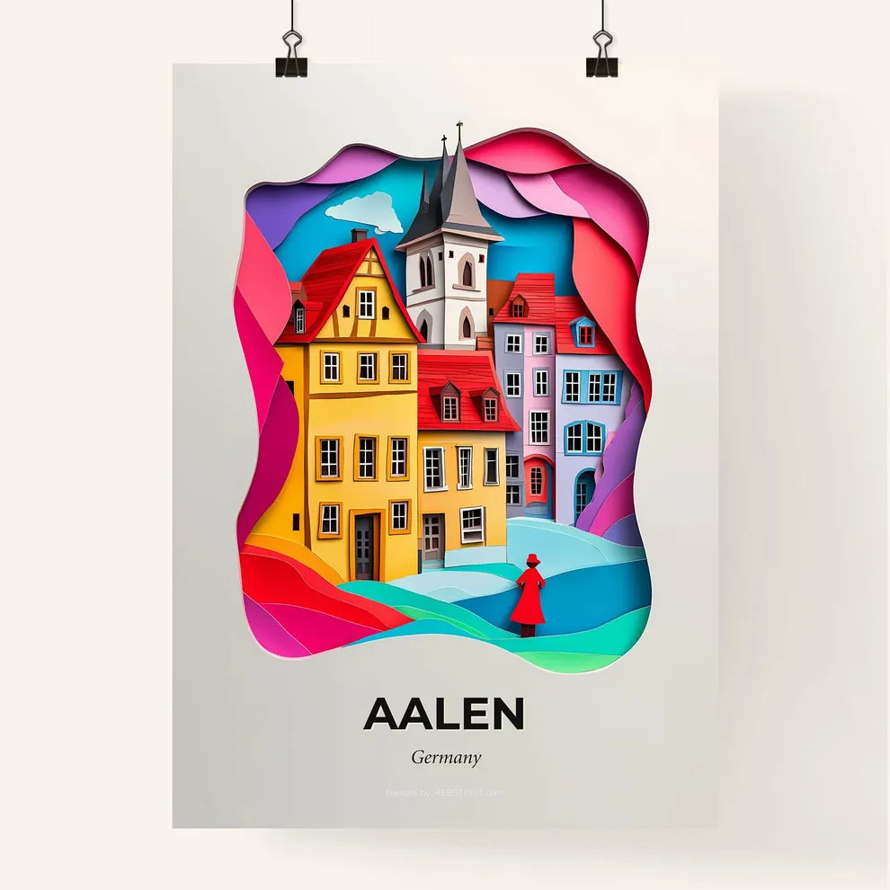 Vivid Aalen, Germany, Colorful Poster