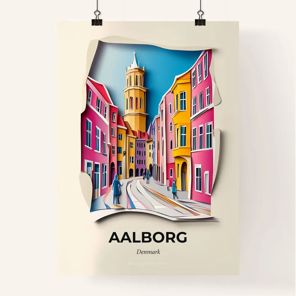 Vivid Aalborg, Denmark, Colorful Poster