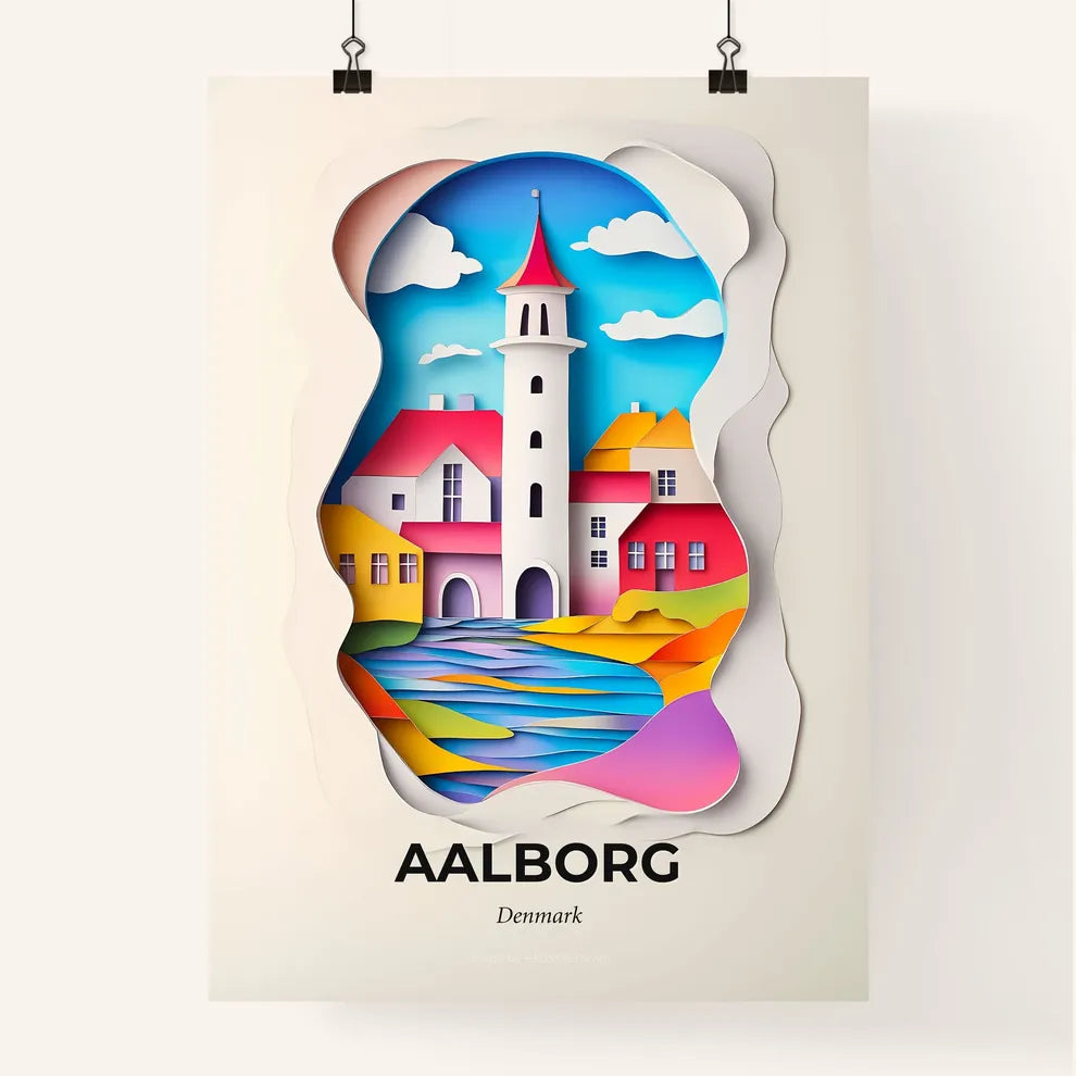 Vivid Aalborg, Denmark, Colorful Poster