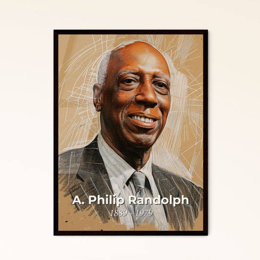 Radiant Legacy: A. Philip Randolph - Iconic Labor Leader & Civil Rights Pioneer - Contemporary Art Print for Inspired Interiors