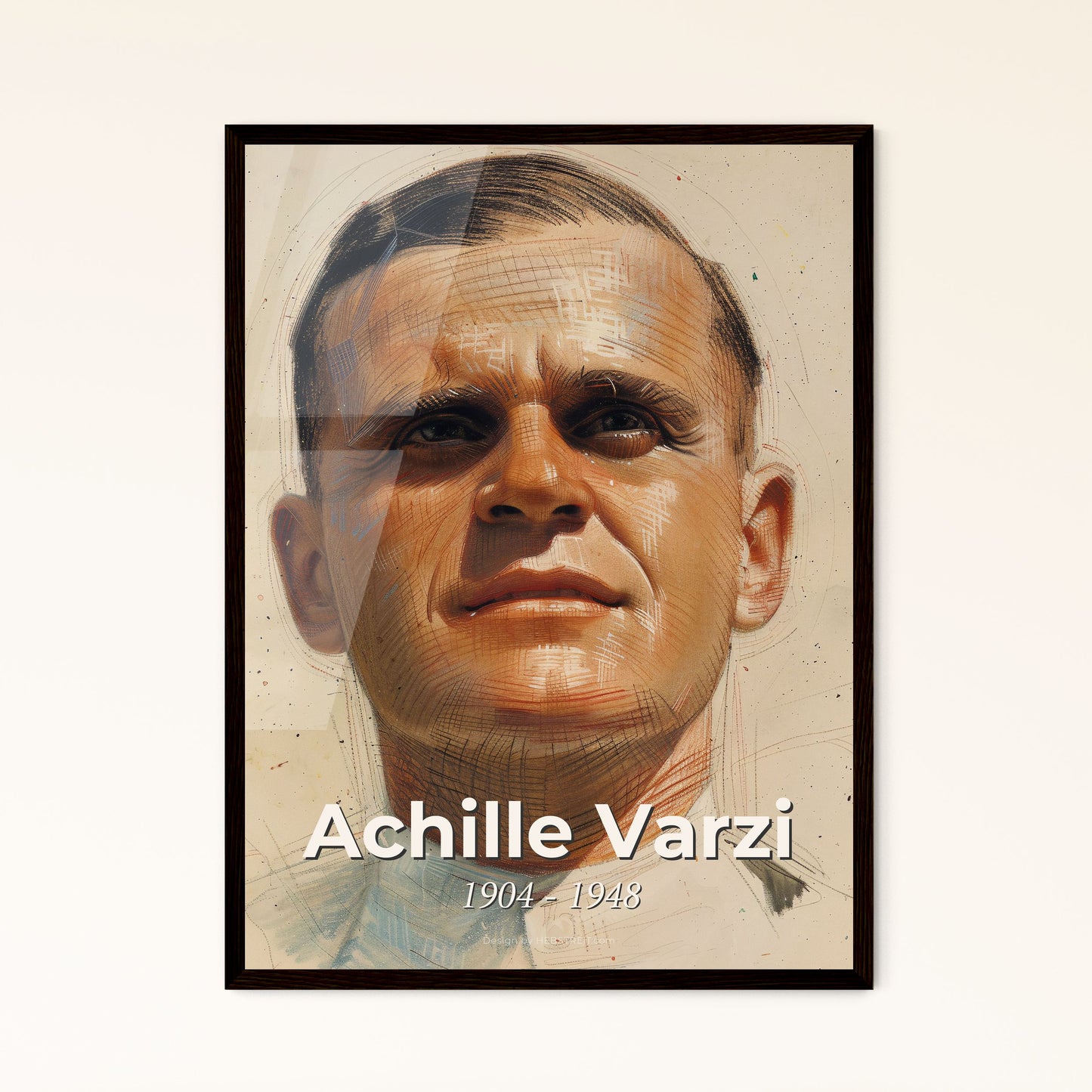 Elegance in Motion: Achille Varzi - A Captivating Tribute to the Iconic Racing Legend in Contemporary Art Print