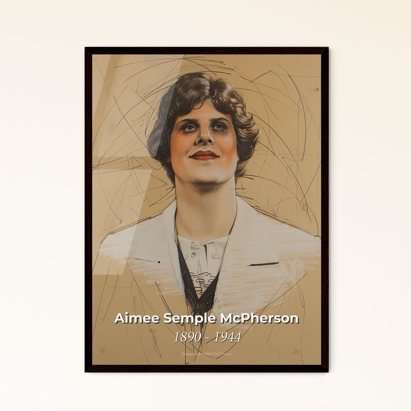 Enchanting Portrait of Aimee Se - Framed Art Print
