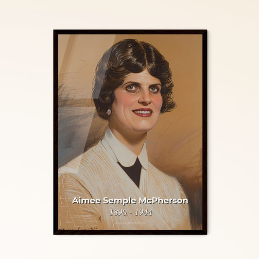 Radiant Aimee Semple McPherson: Revolutionary Evangelist in Contemporary Art – Captivating Print for Home Decor or Gift