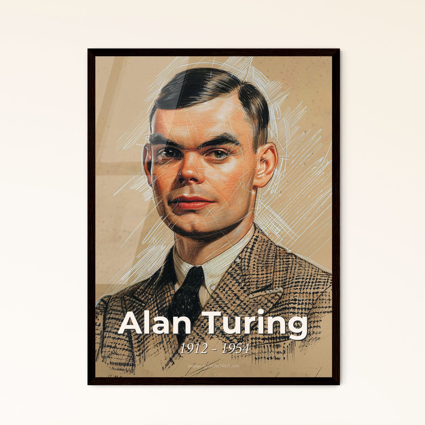 Alan Turing: The Visionary Genius of Computing - Stunning Contemporary Art Print Celebrating the Father of AI & Enigma Breakthrough