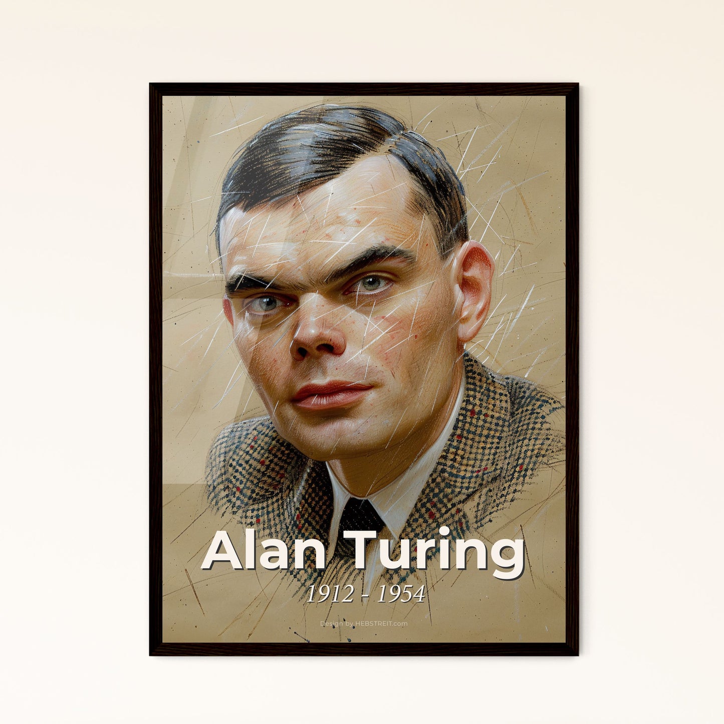 Alan Turing: Enigmatic Genius - Contemporary Portrait in Dynamic Hues | Perfect Gift or Home Decor Accent | Limited Edition Print