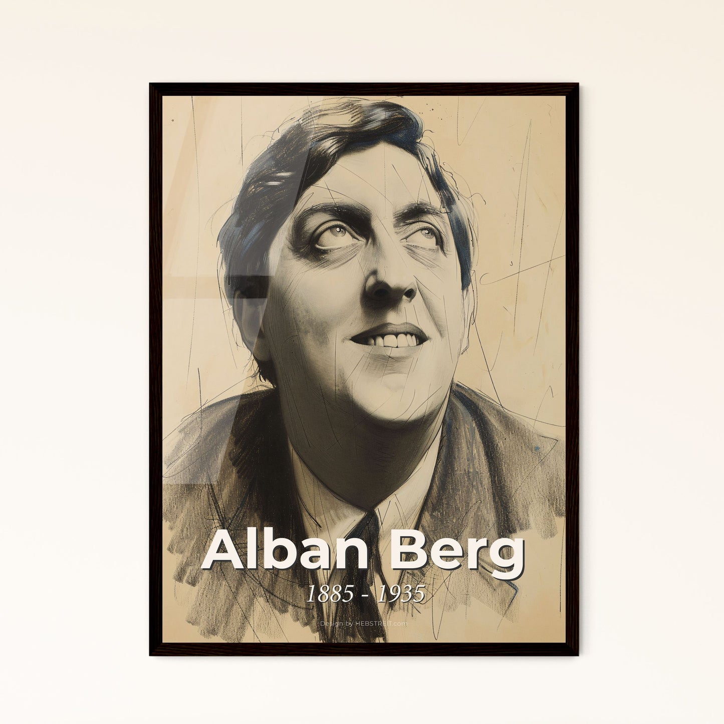 Alban Berg: A Captivating Tribute to the Master Composer - Exquisite Contemporary Art Print for Elegant Home Decor