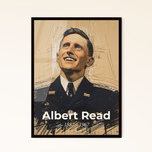 Iconic Aviator Albert Read: Transcendent 1919 Flight Captured in Elegant Contemporary Art – Perfect for Home Decor or Gifting