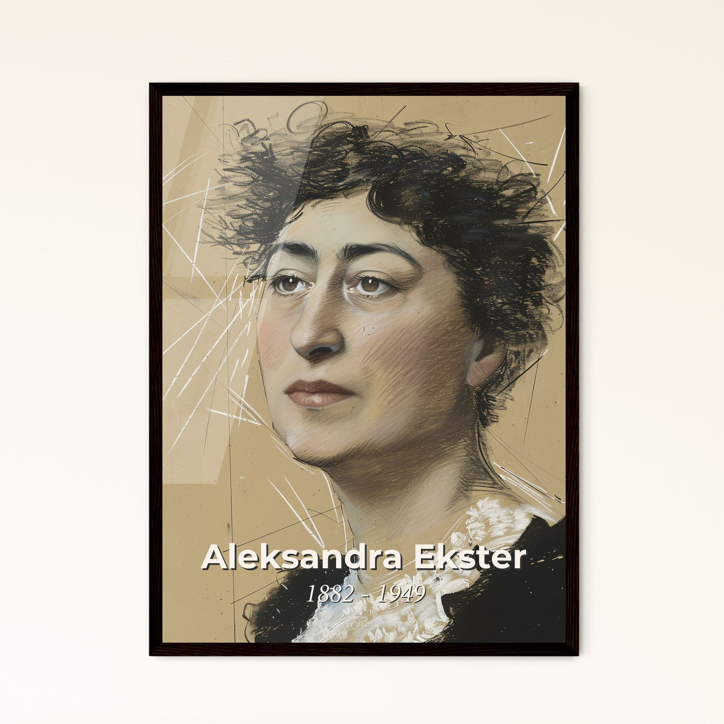 Vibrant Portrait of Aleksa - Framed Art Print