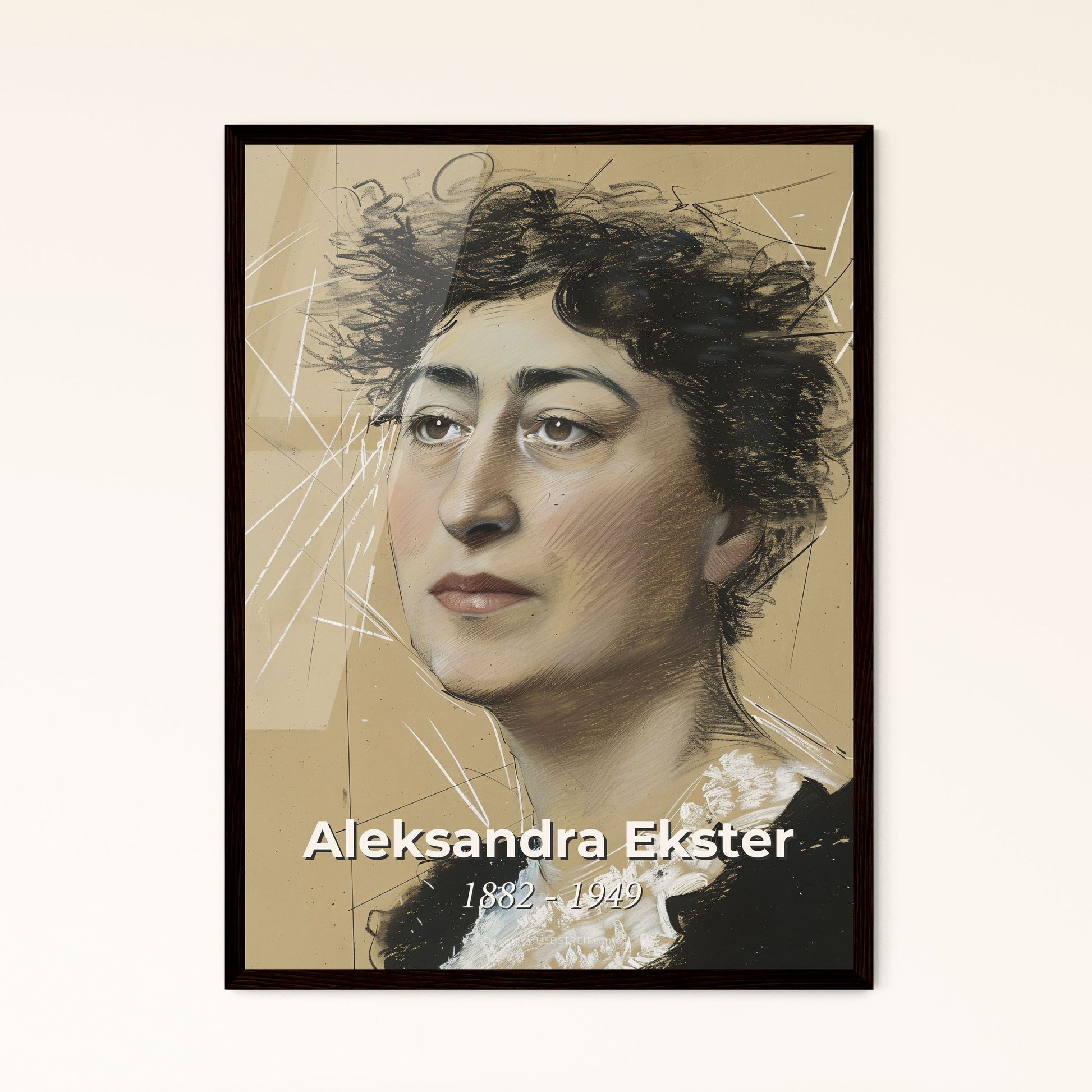 Vibrant Portrait of Aleksa - Framed Art Print
