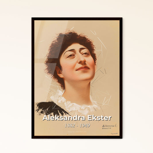 Elegant Abstract Portrait of Aleksandra Ekster: A Tribute to Russian-French Avant-Garde Art - Perfect for Home Décor Gifts