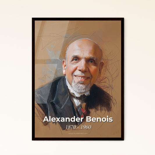 Elegant Portrait of Alexander Benois: Captivating Contemporary Art Print - Perfect for Home Décor or Unique Gift Idea