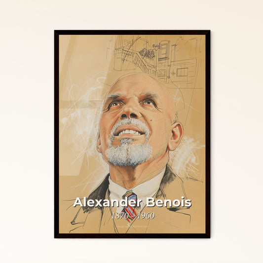 Captivating Portrait of Alexander Benois: Elegant Contemporary Art Print for Home Decor - Framed or High-Res Aluminum Options