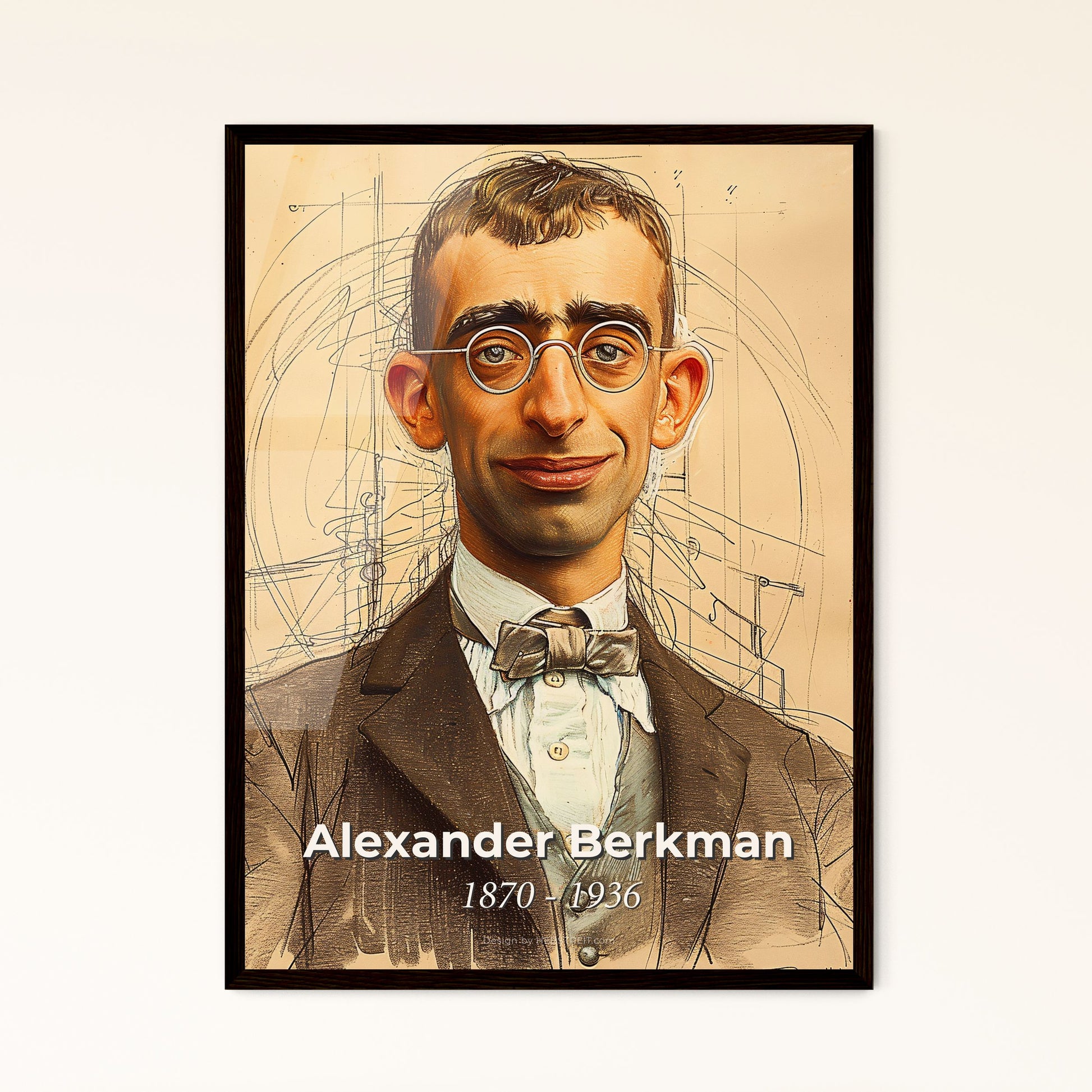 Passionate Portrait of Alexander Berkman Framed Print