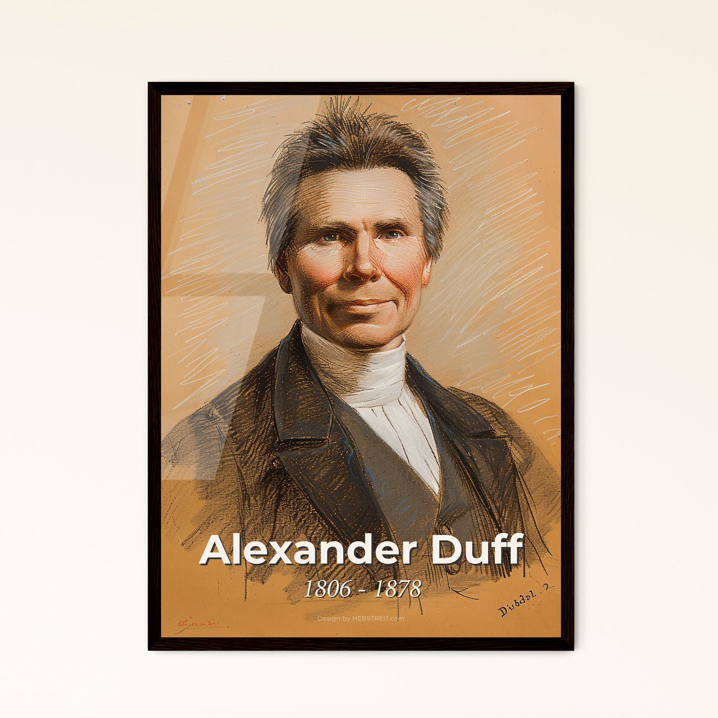 Alexander Duff 1806-1878: A Captivating Contemporary Art Portrait Celebrating the Legacy of Scotland's First Missionary in India