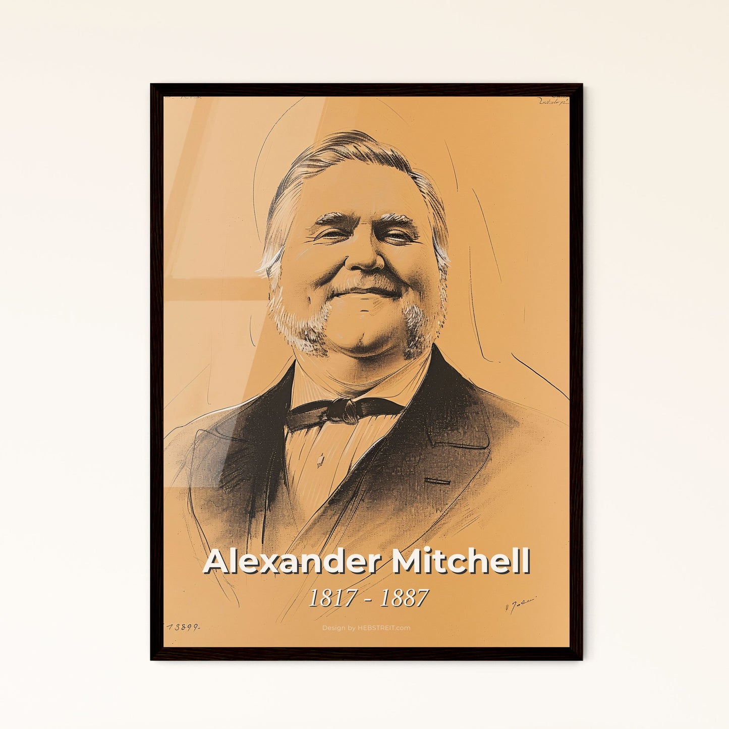 Stunning Contemporary Portrait of Alexander Mitchell Framed Print