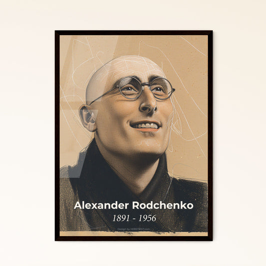 Dynamic Rodchenko-Inspired Artwork: A Contemporary Portrait with Innovative Lines, Perfect for Modern Home Décor & Gifting