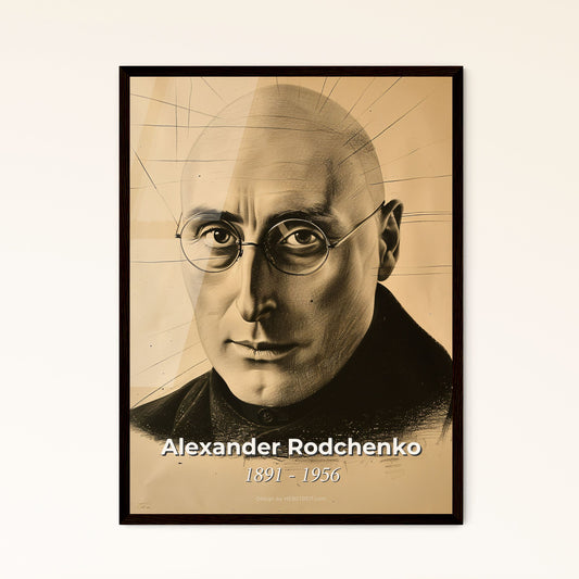 Dynamic Constructivist Portrait of Alexander Rodchenko: Innovative Lines & Sensual Gesture - Perfect for Modern Home Decor