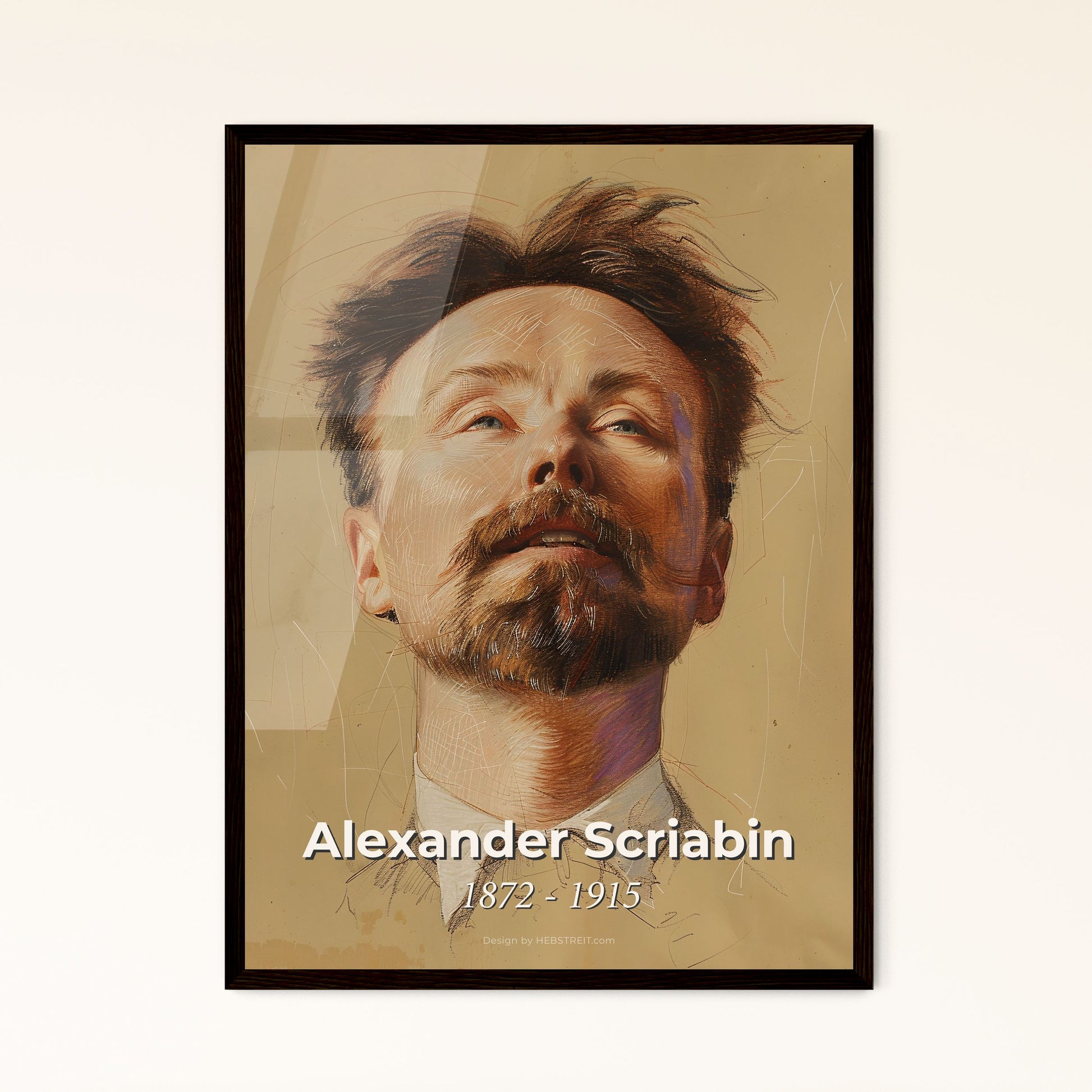 Elegant Portrait of Alexander Scriabin Framed Print