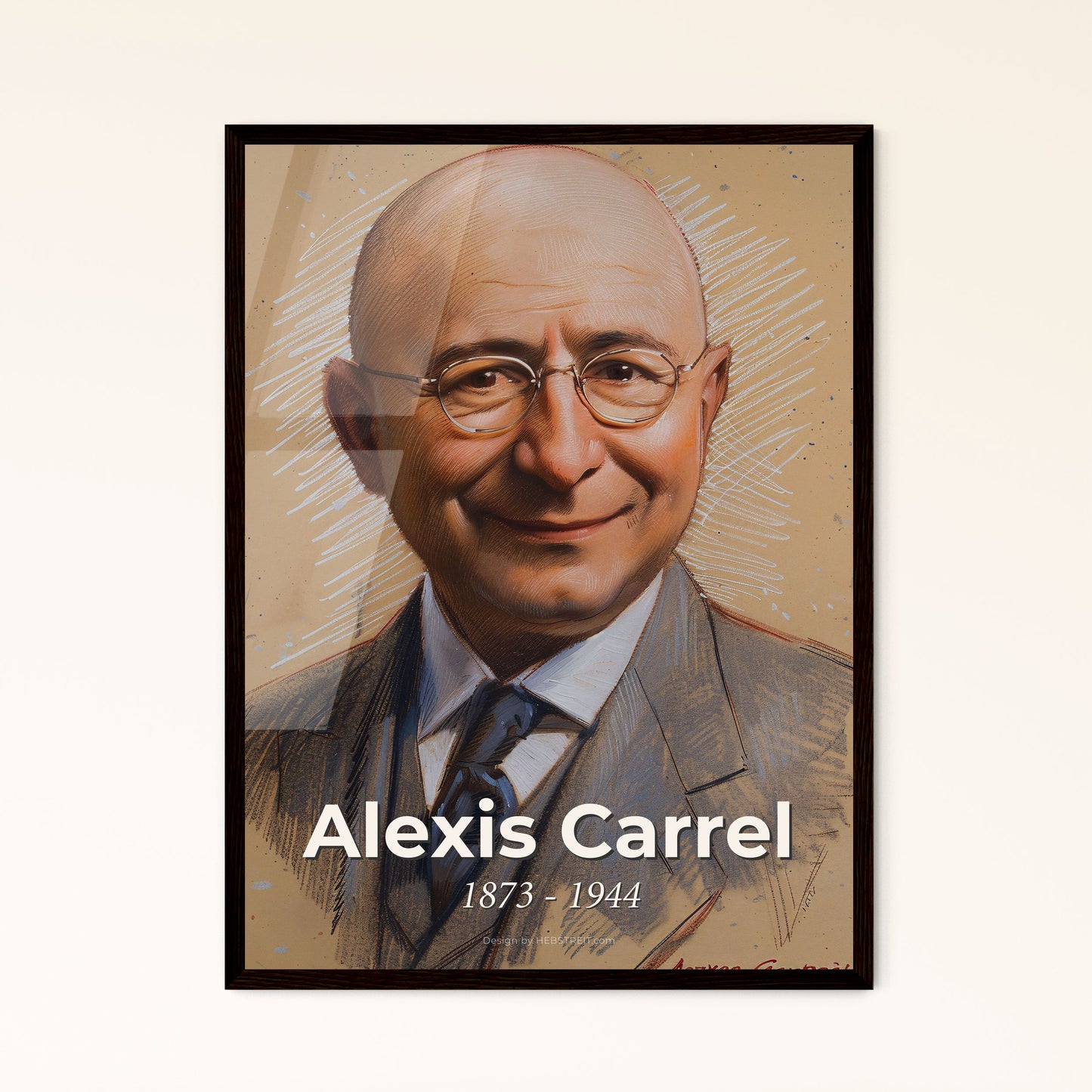 Elegant Portrait of Alexis Carrel Framed Print
