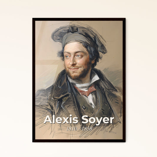 Elegant Portrait of Alexis Soyer: Celebrated French Chef & Culinary Innovator - Timeless Art Print for Distinctive Home Decor