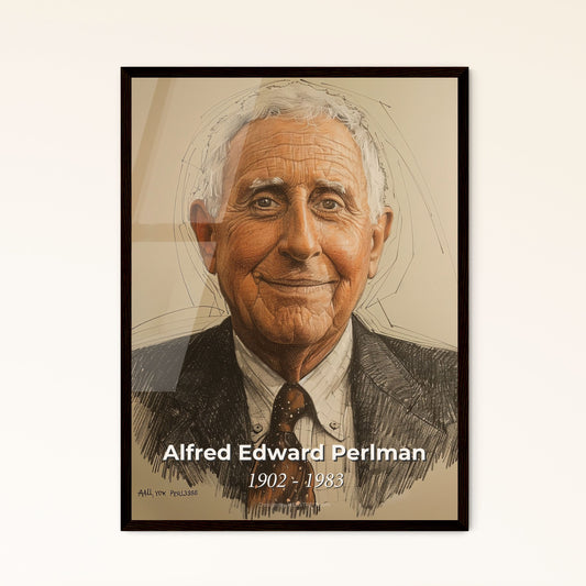 Elegance in Motion: Alfred Edward Perlman Portrait - Vibrant Contemporary Art Print for Home Décor - Modern & Framed Options Available